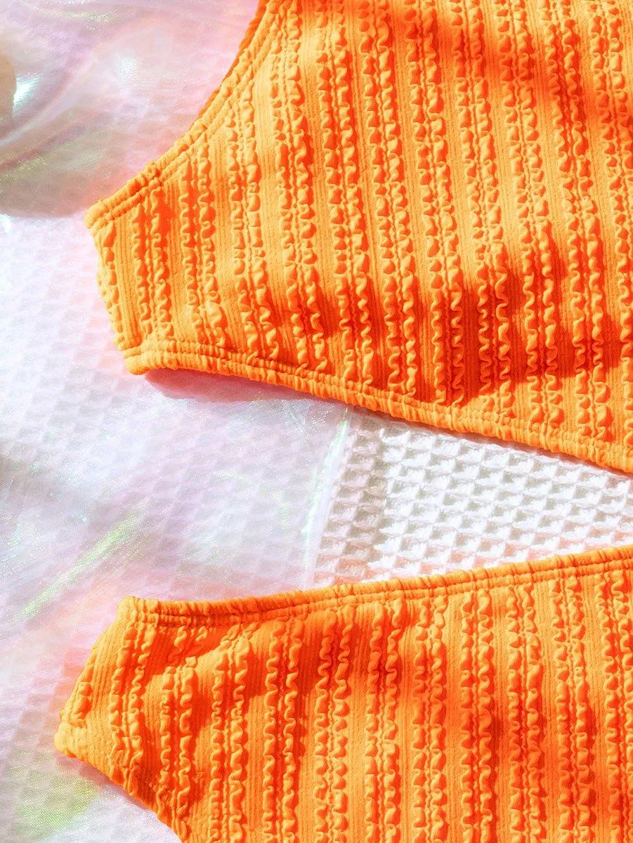 Women's Sexy Orange One-Piece Swimsuit - GFIT Beachwear