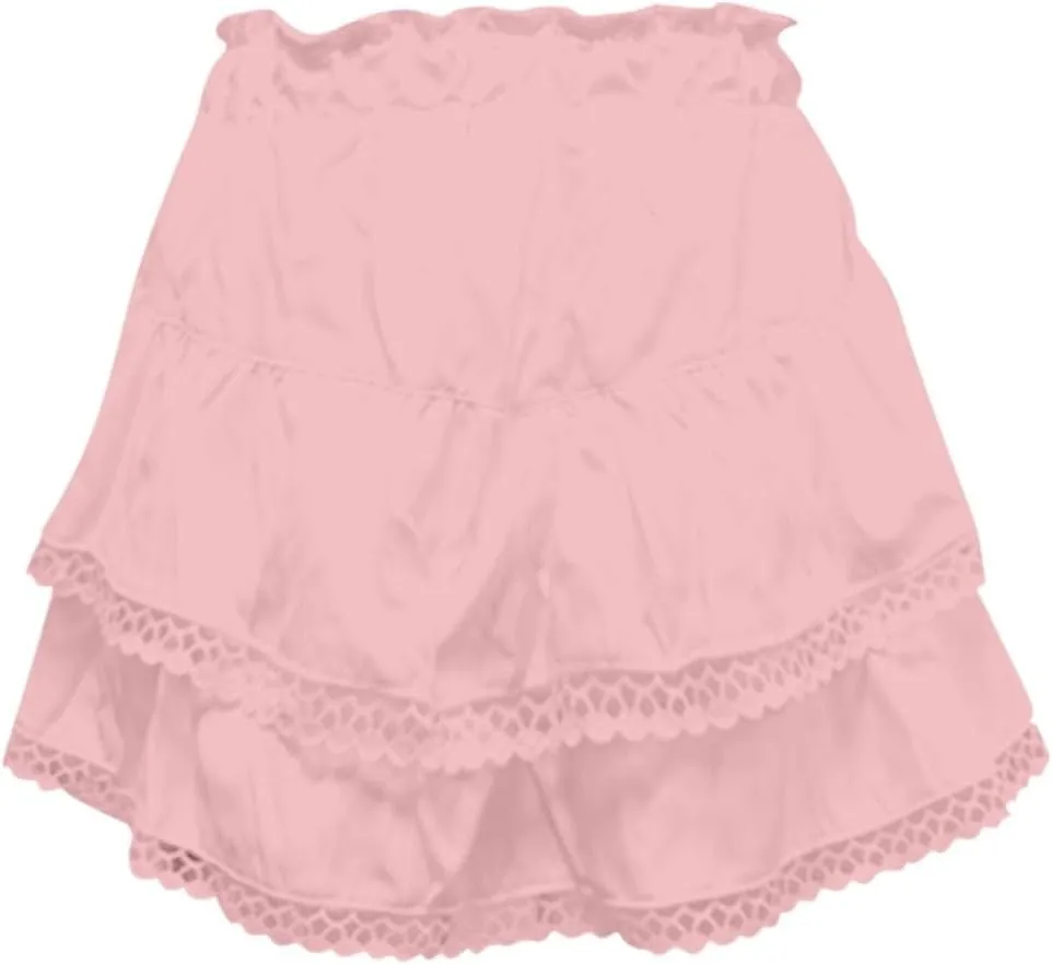 Women's Skater Skirt 2025 Basic Pleated High Waisted Ruffles Flared Cute Mini Skirts, S-2XL