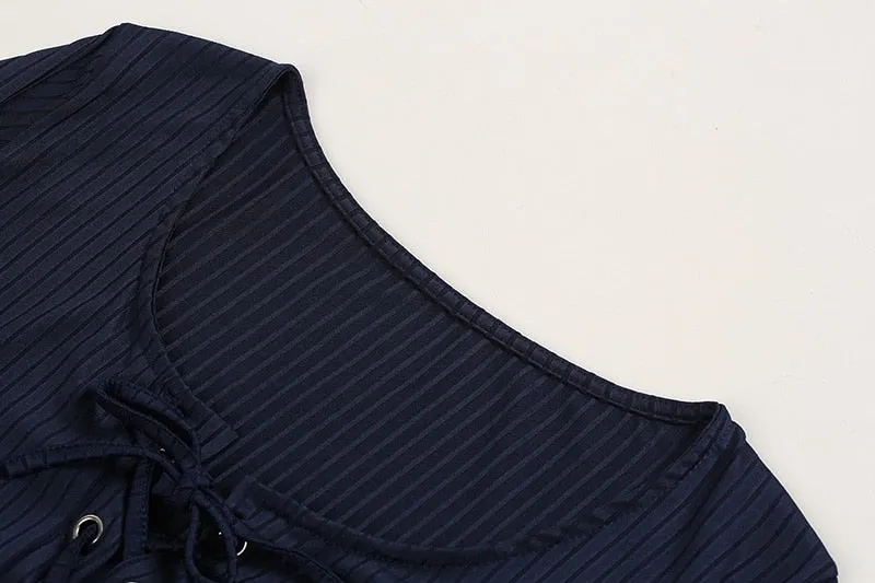 Women's Spring/Autumn Casual Long-Sleeved Bandage Bodysuit