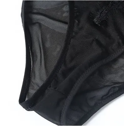 Women's Summer Backless Black Lace Bodysuit