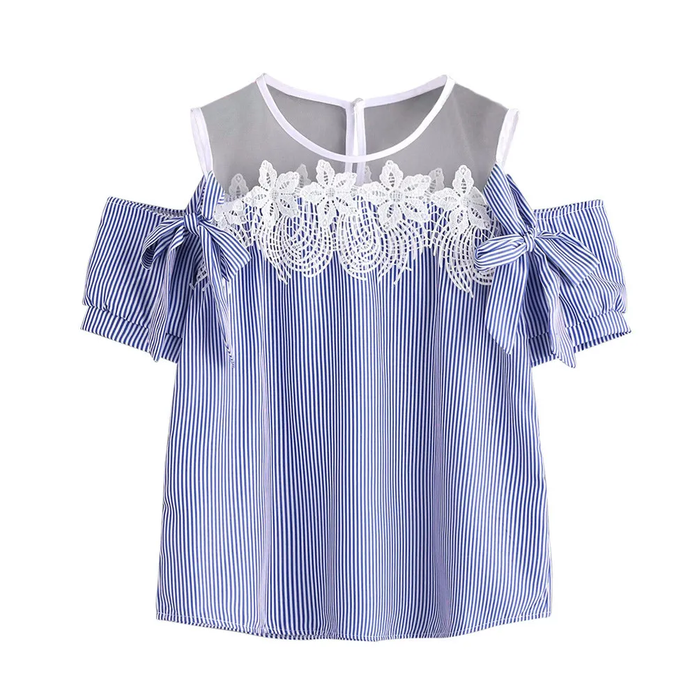 Women's Summer Casual Striped Short-Sleeved Top