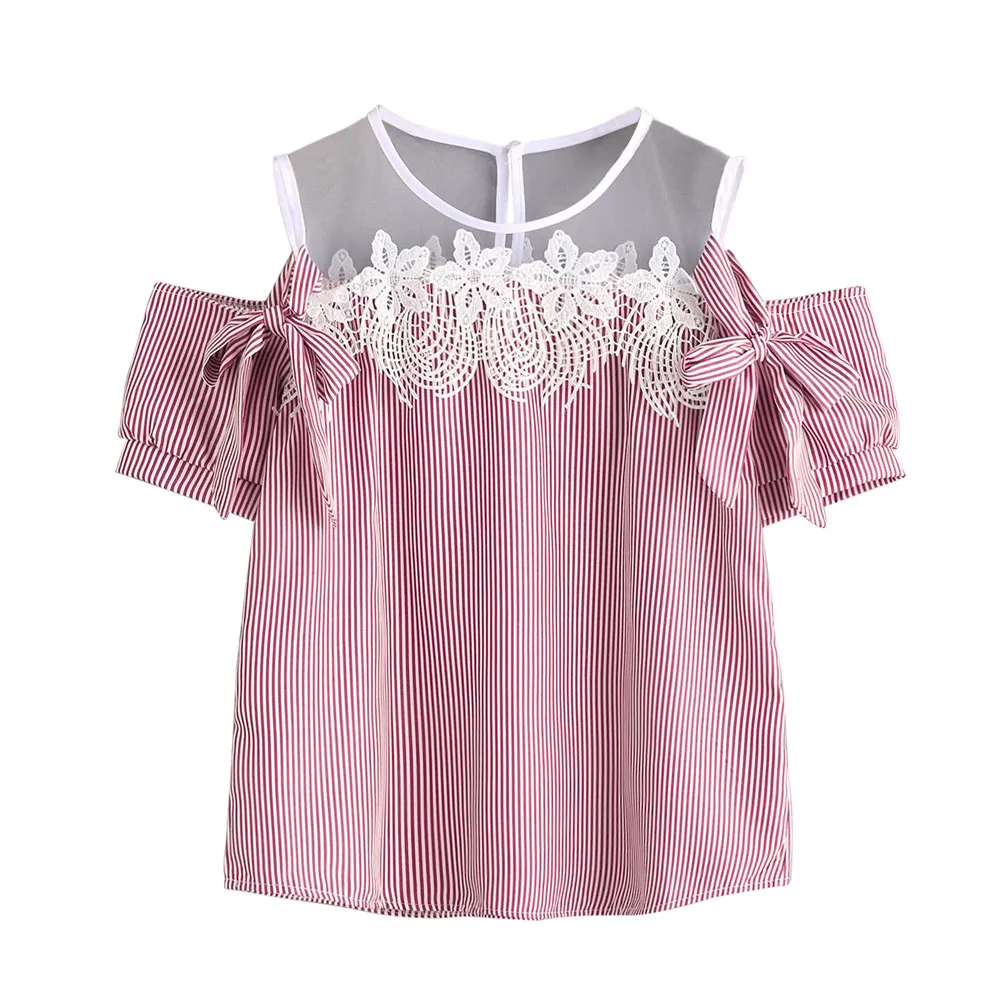 Women's Summer Casual Striped Short-Sleeved Top