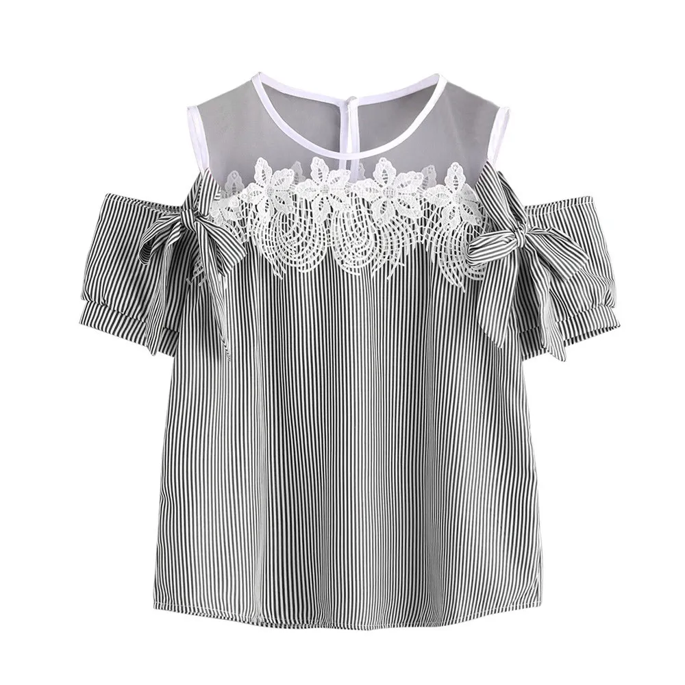 Women's Summer Casual Striped Short-Sleeved Top