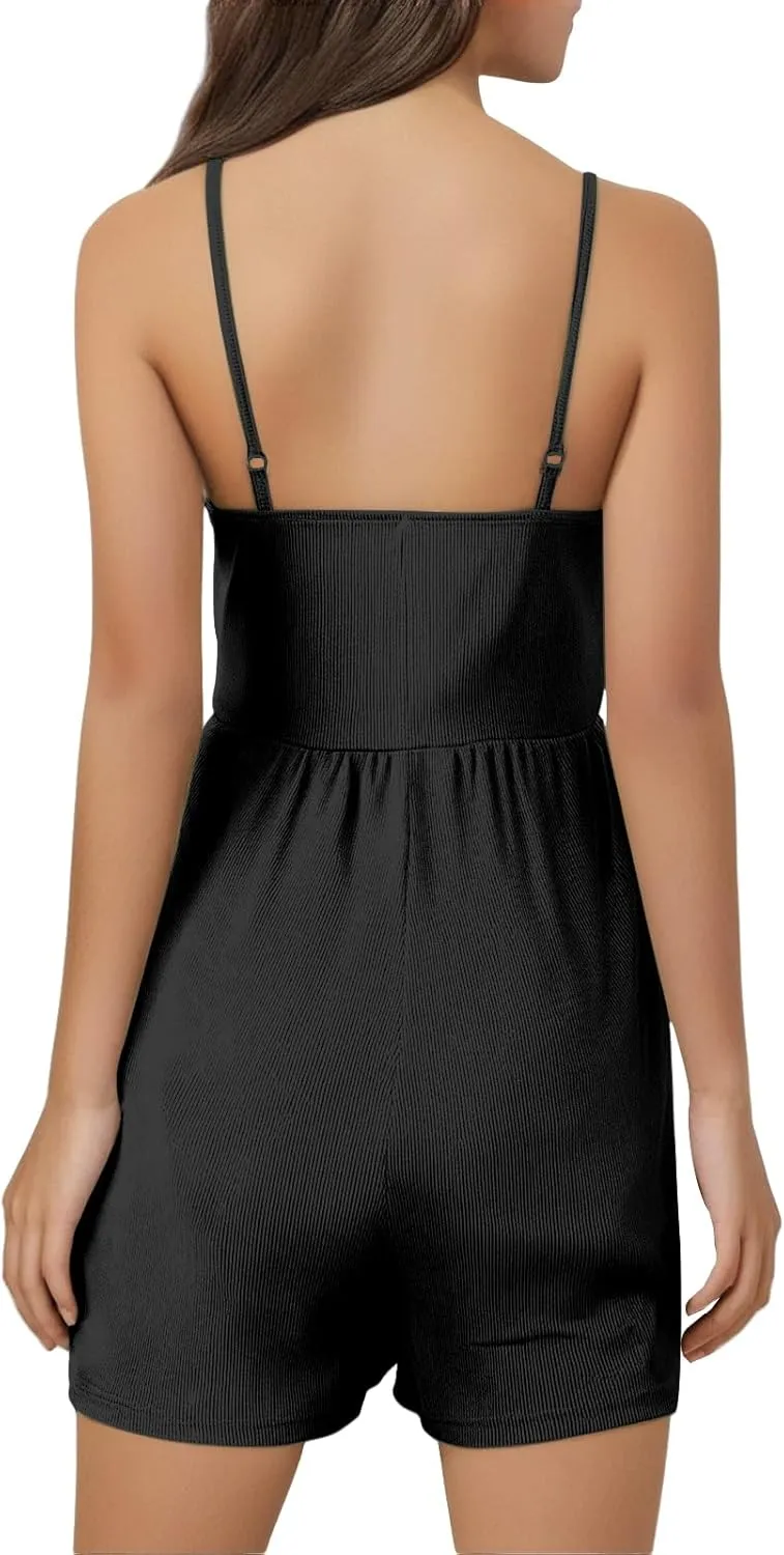 Womens Sundress 2025 Deep V Neck Spaghetti Strap Backless A-Line Dress Casual Beach Midi Dresses