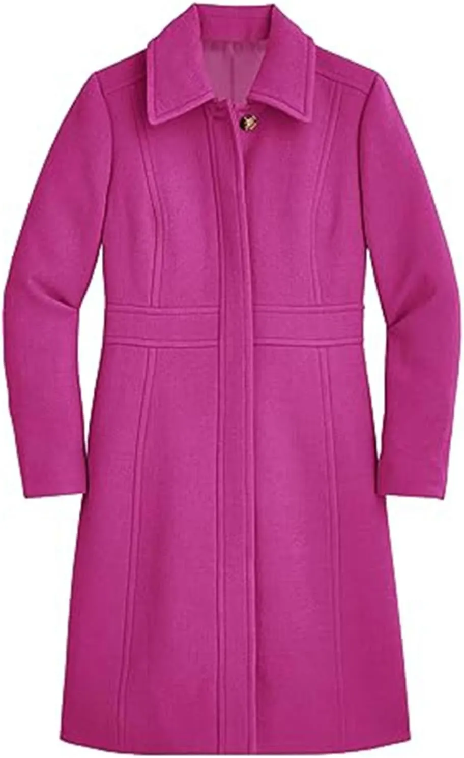Women's Trench Coats Trendy 2024 Winter Warm Long Coat Slim Classic Solid Color Trench Coats
