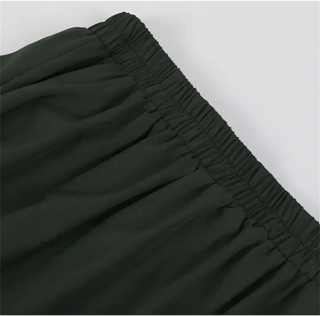 Women's Vintage Dresses Pleated Front Button Party Dresses Brown Casual Skit