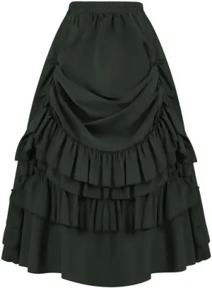 Women's Vintage Dresses Pleated Front Button Party Dresses Brown Casual Skit