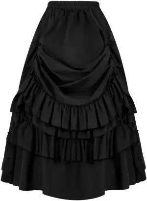Women's Vintage Dresses Pleated Front Button Party Dresses Brown Casual Skit
