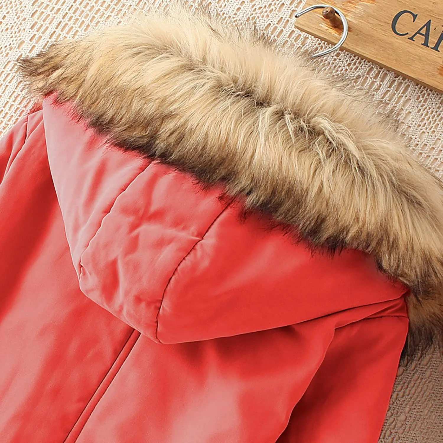 Womens Winter Coats Mid Length Puffer Coat Sherpa Lined Warm Heavy Jackets Thickened Windproof Outerwear with Hood