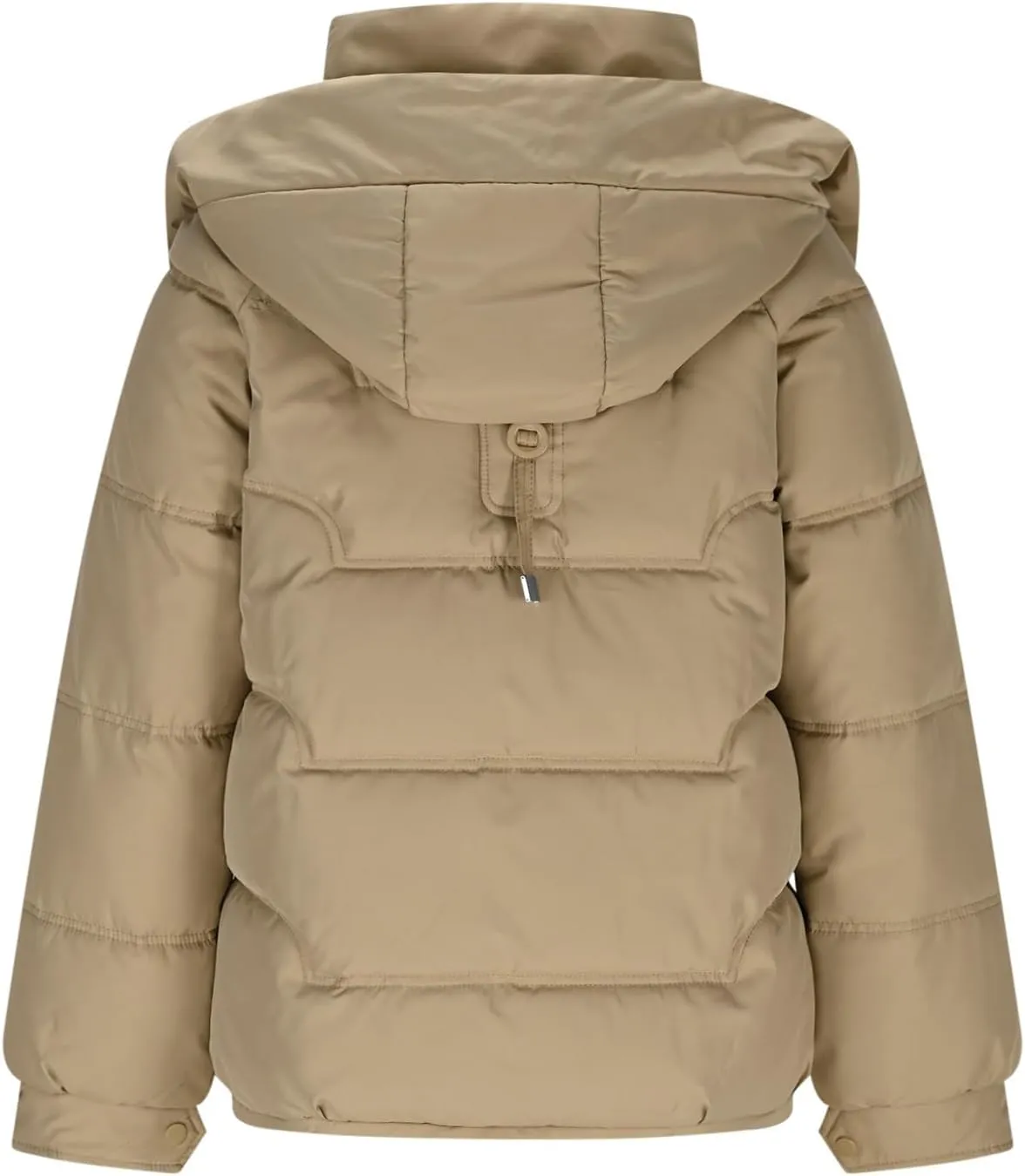 Womens Winter Jacket Fashion Warm Puffer Jackets Full-Zip Stand Collar Quilted Coats Down Outerwear with Removable Hood