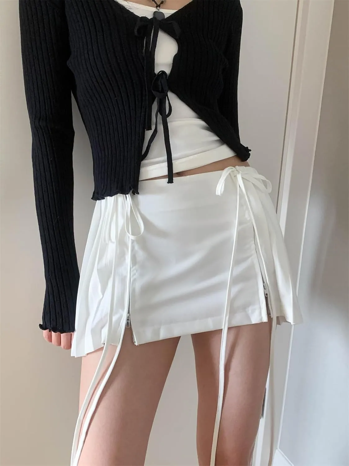 Xehuro Mini Skirts for Women Y2k Skirt Preppy Skirt Pleated Mini Skirts for Women Preppy Clothe