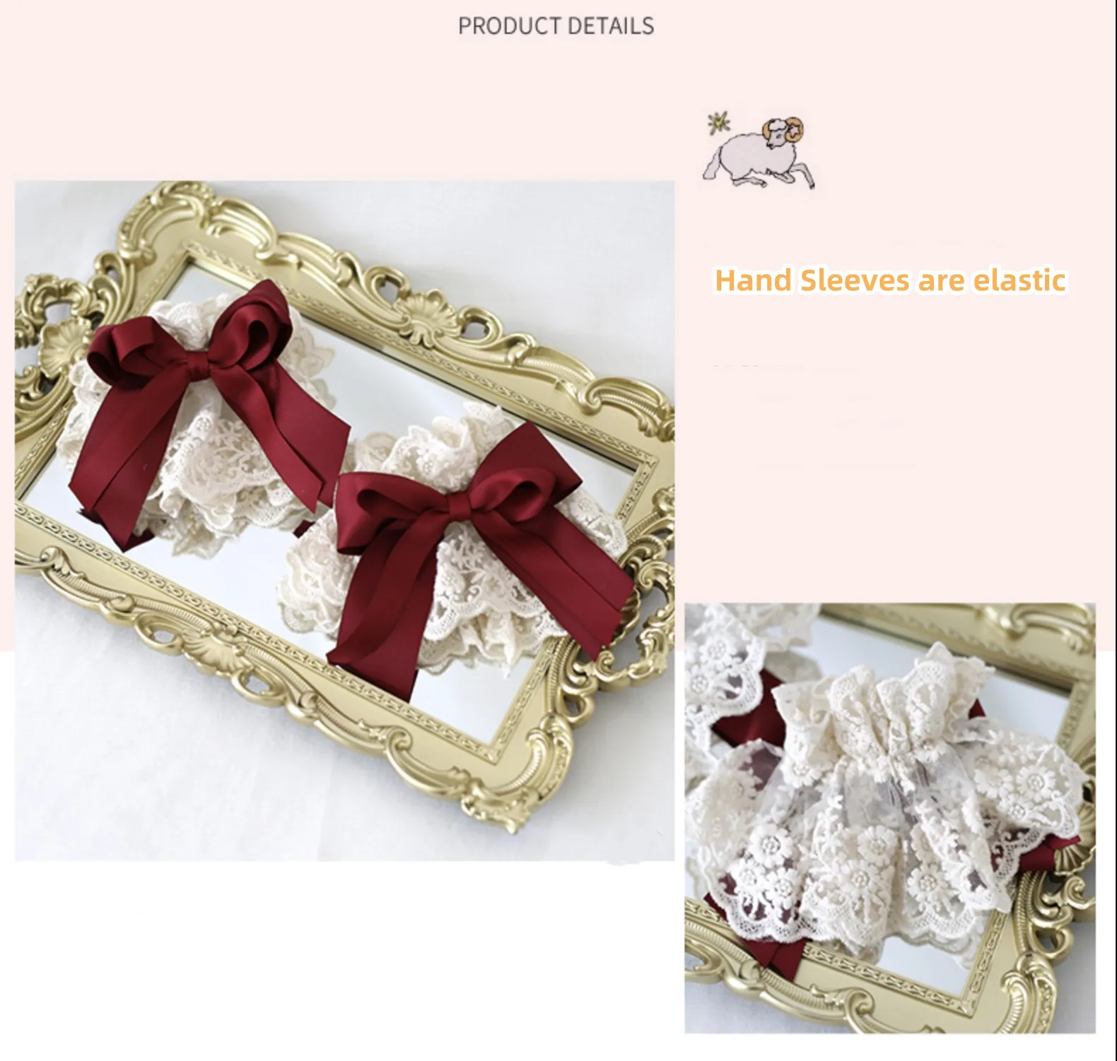 Xiaogui~Elegant Lolita Hairband Dark Red Headwear