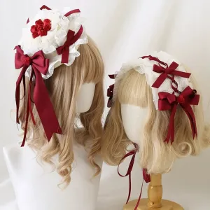 Xiaogui~Elegant Lolita Hairband Dark Red Headwear