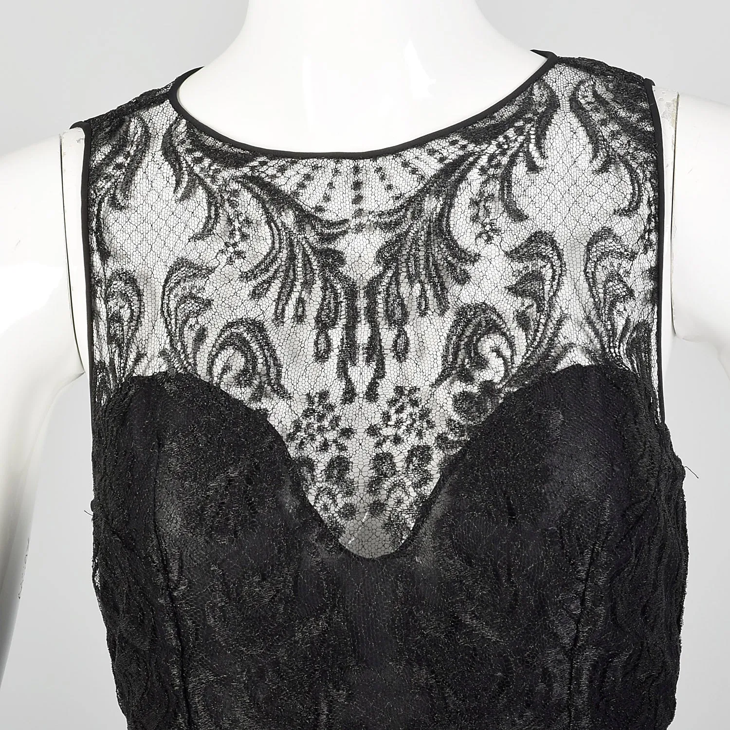 XS Pamela Dennis Matching Black Lace Skirt and Top Dress Set
