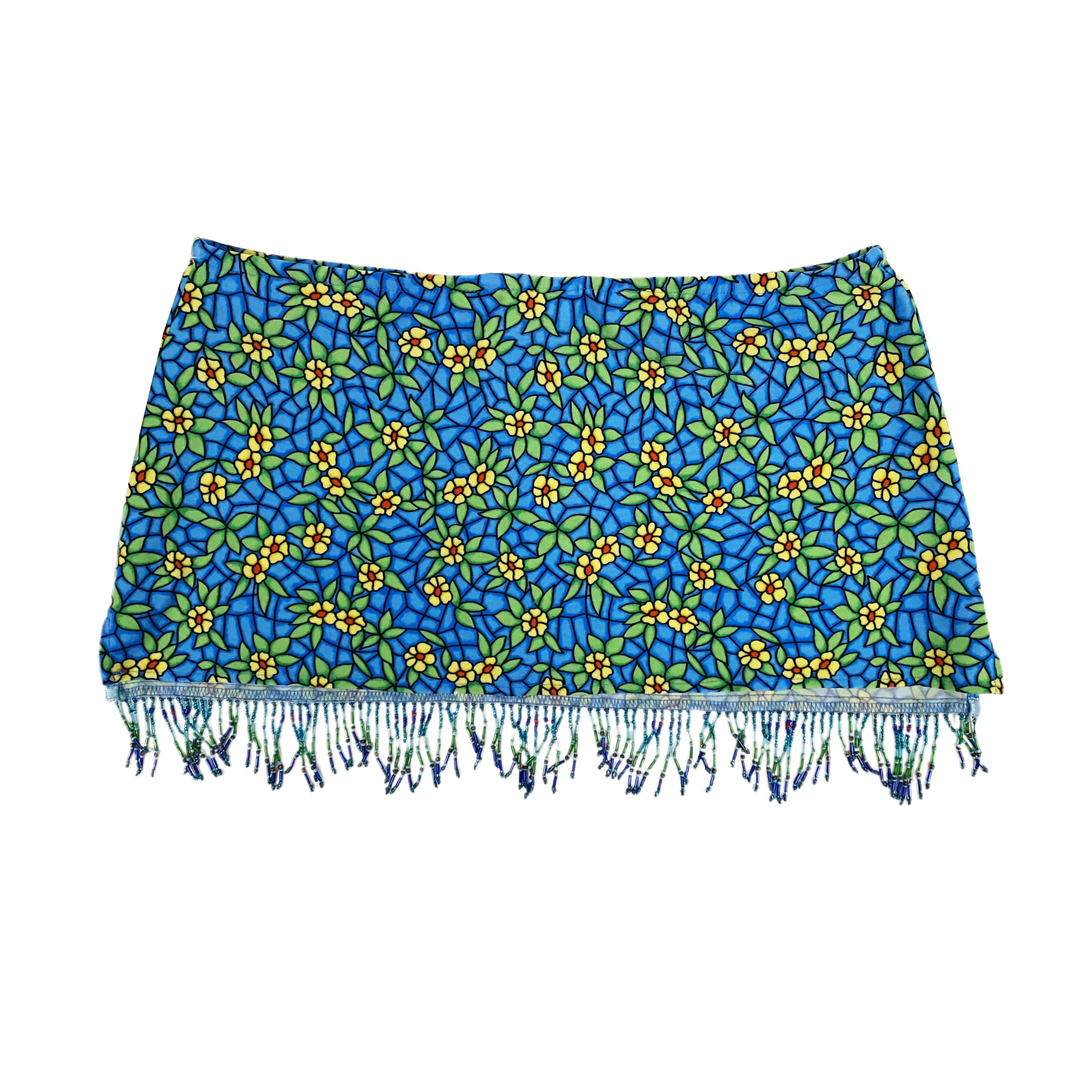 Y2K Beaded Mini Skirt (S/M)