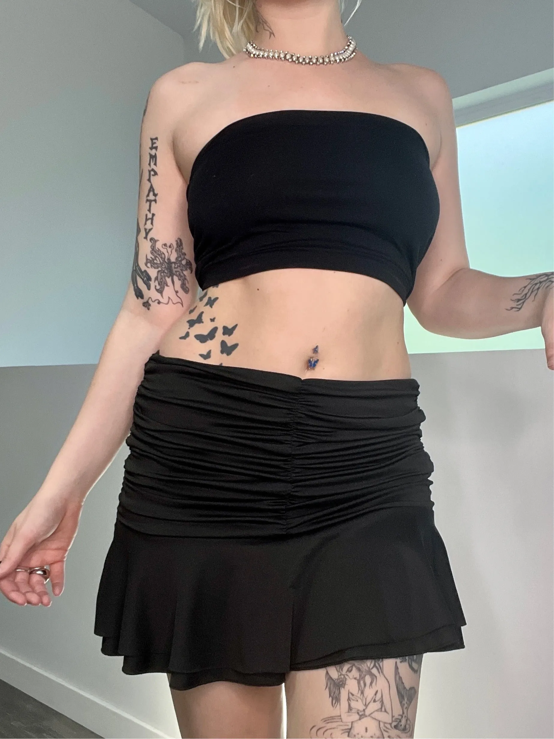 Y2K Ruffle Miniskirt