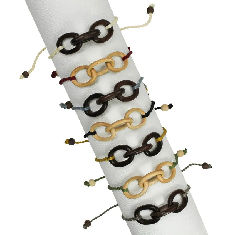 Yara Thread Bracelet, Wood, Assorted