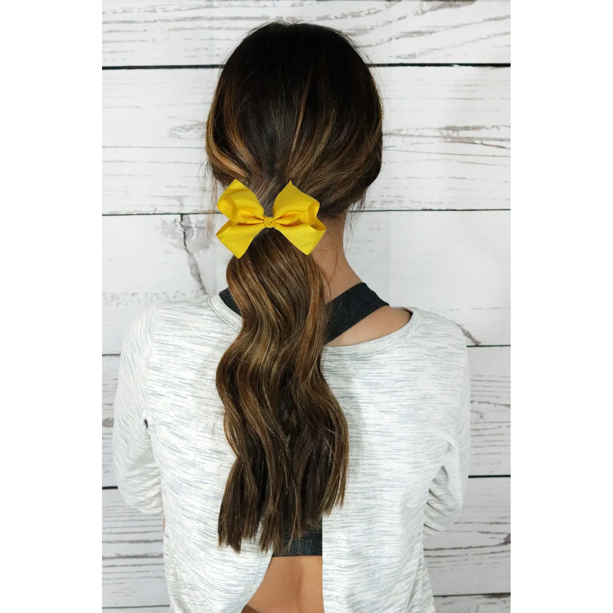 Yellow Classic Hair Bow