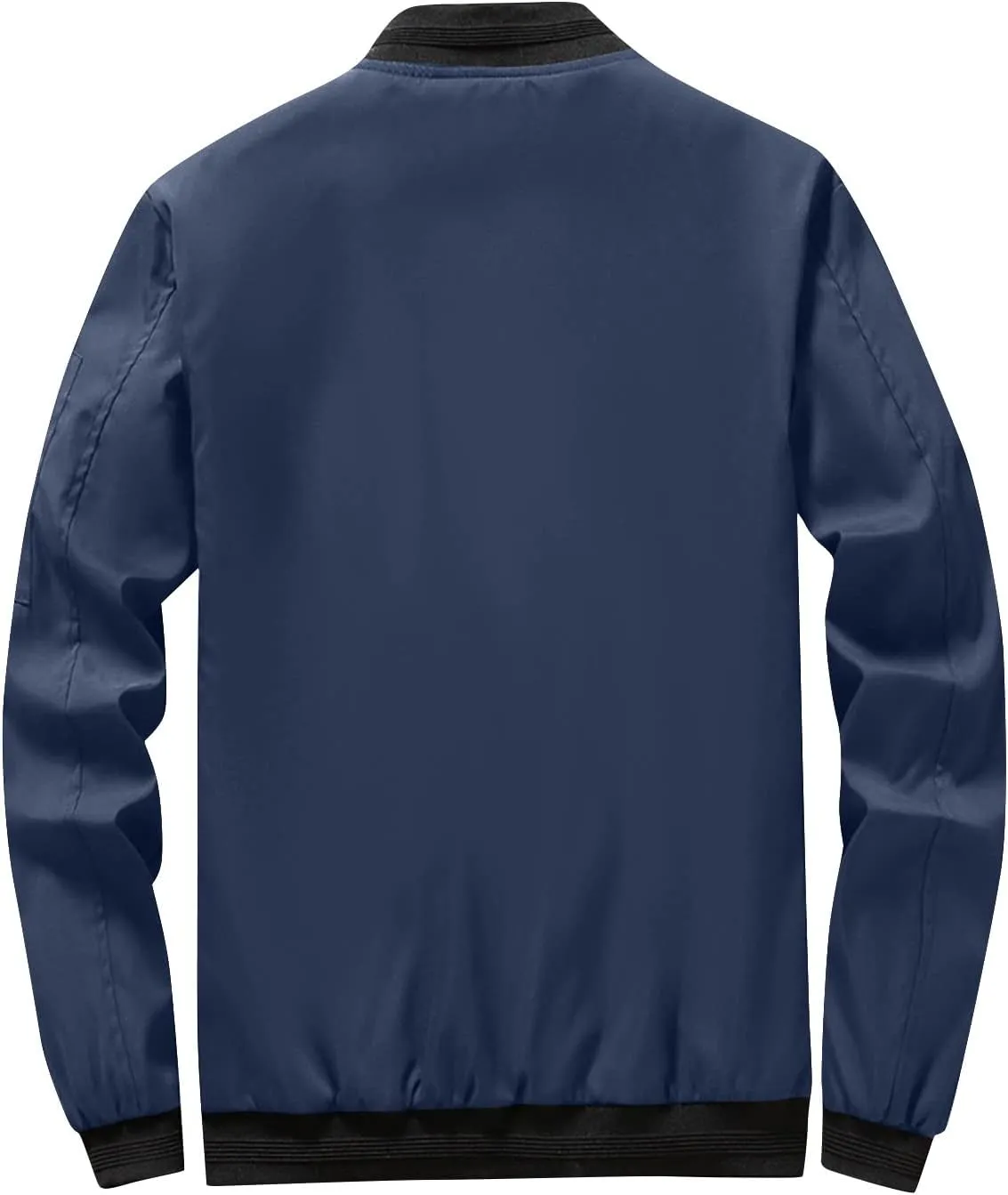 Ymosrh Men's Jacket Lightweight Casual Fall Winter Windbreaker Bomber Zip Up Coat with Pocket Jacket for Men, XXXL-L6