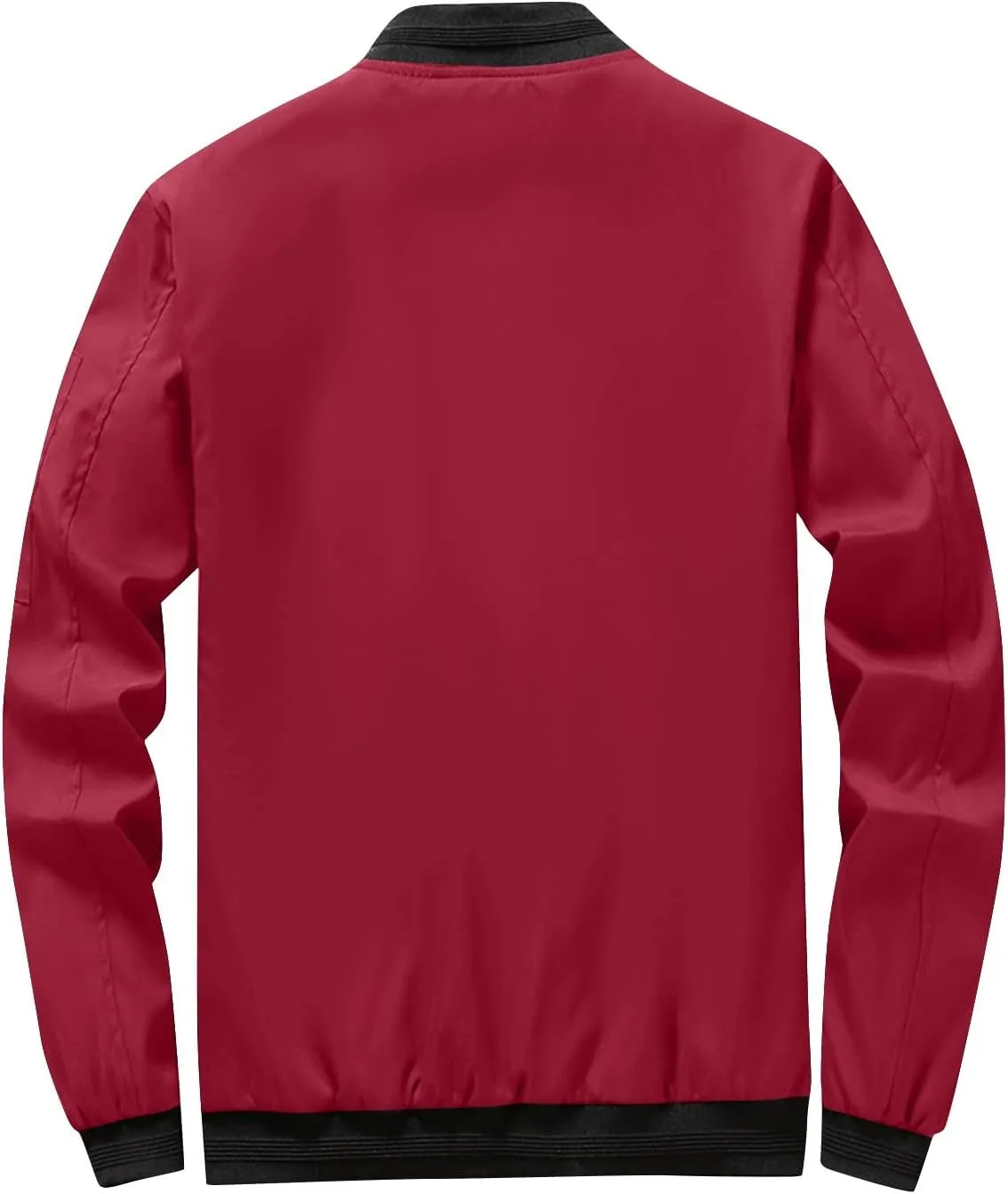 Ymosrh Men's Jacket Lightweight Casual Fall Winter Windbreaker Bomber Zip Up Coat with Pocket Jacket for Men, XXXL-L6