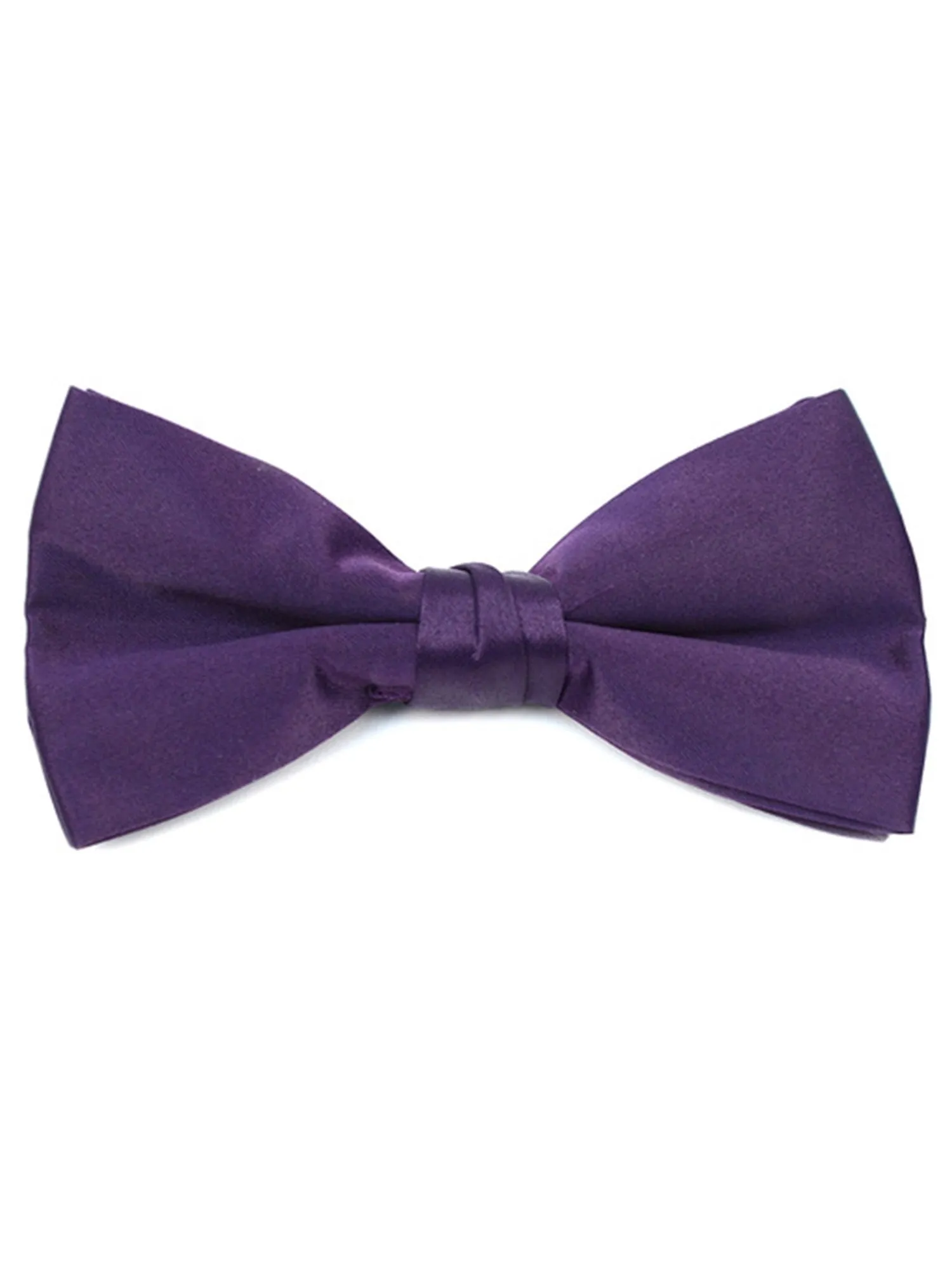 Young Boy's Pre-tied Clip On Bow Tie - Formal Tuxedo Solid Color