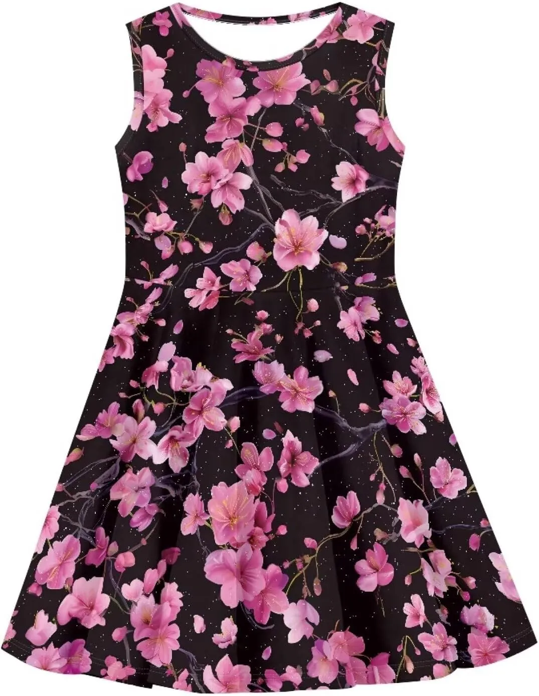 Youngerbaby Girls' Dress Kids Sleeveless Sundress Tie Twist Slim Fit Party Dresses