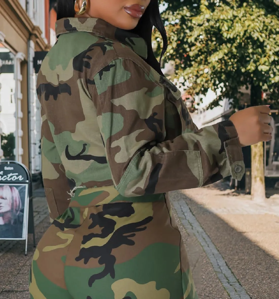 YouSexy Cropped Denim Jackets for Women Long Sleeve Destroyed Wash Jean Jackets