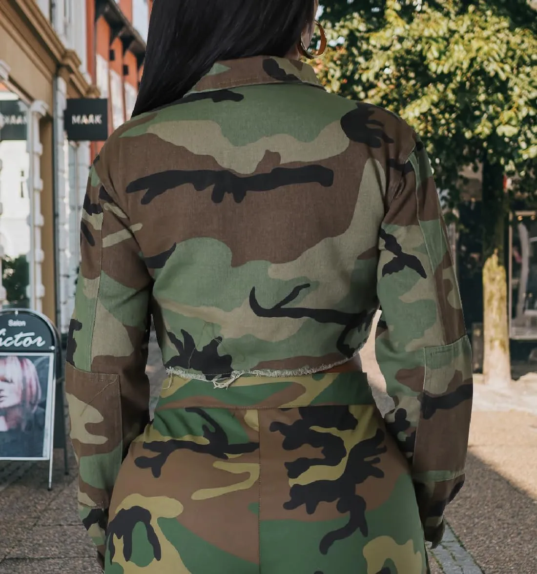 YouSexy Cropped Denim Jackets for Women Long Sleeve Destroyed Wash Jean Jackets