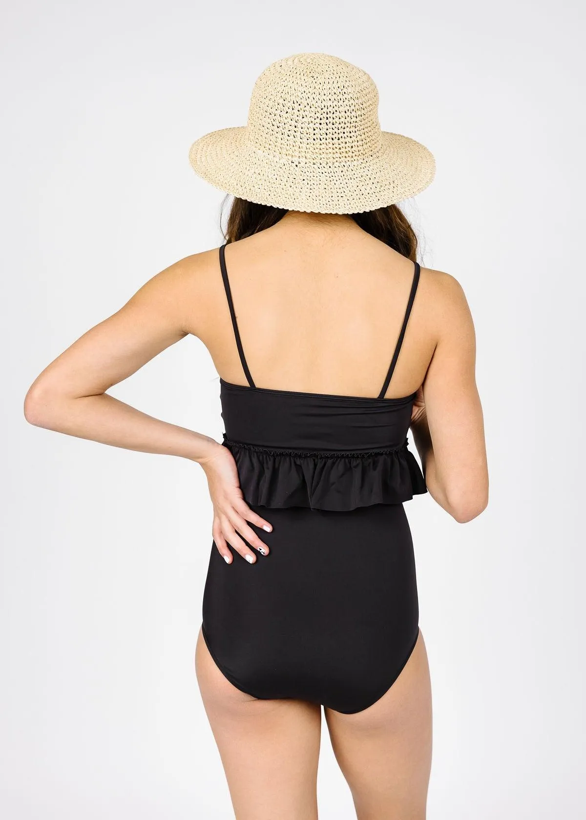 Youth Peplum Top | Black