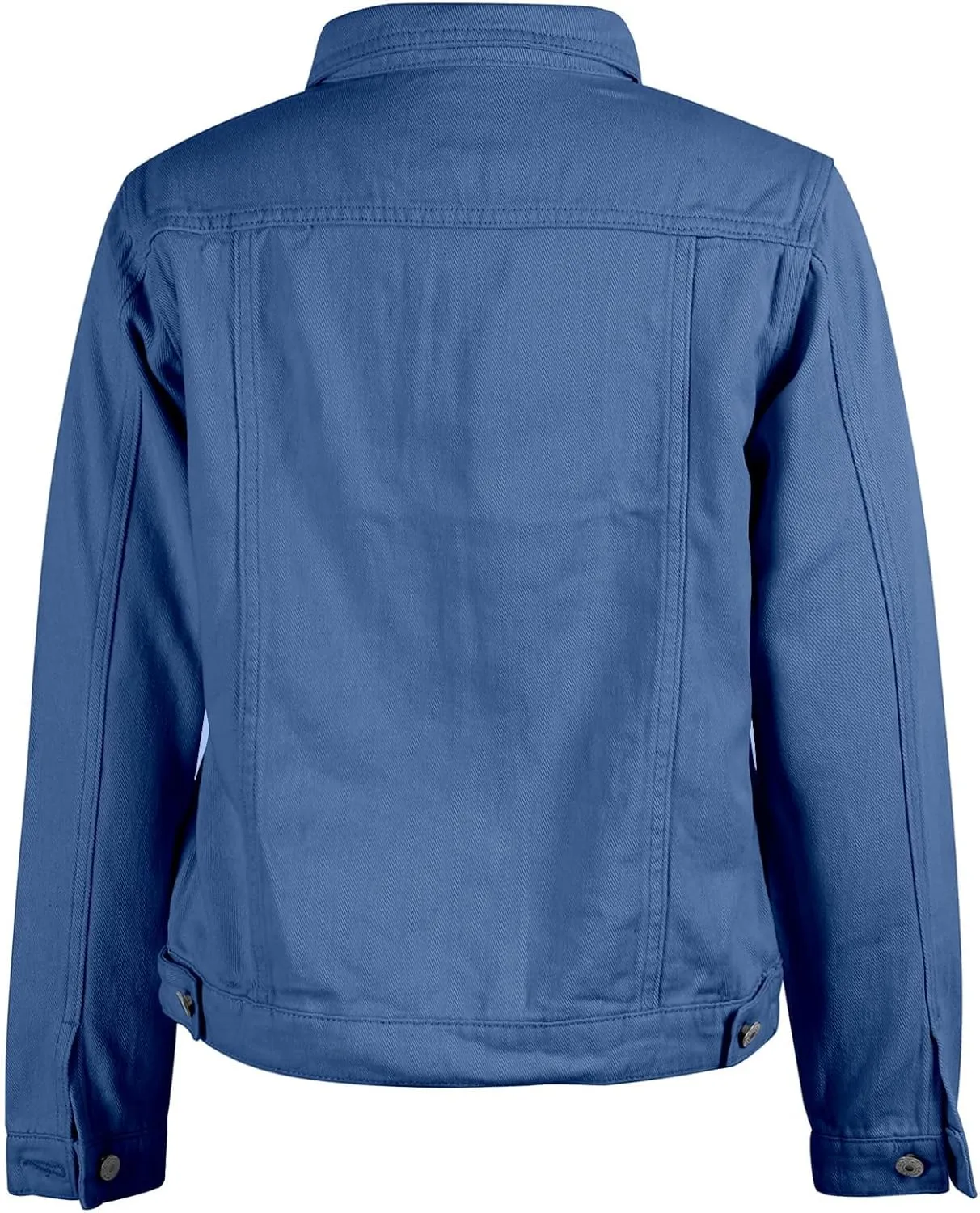 ZOCANIA Women's Cropped Denim Jackets Long Sleeve Button Up Jean Coat Slim Trucker Jacket Lightweight Fall Outwear Shacket