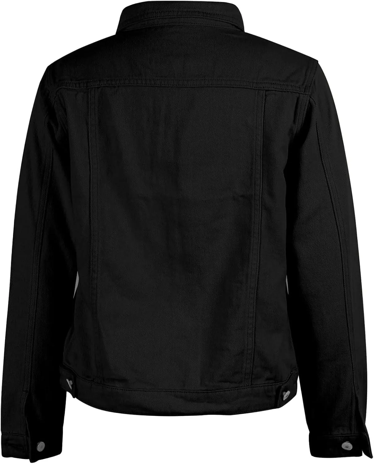 ZOCANIA Women's Cropped Denim Jackets Long Sleeve Button Up Jean Coat Slim Trucker Jacket Lightweight Fall Outwear Shacket