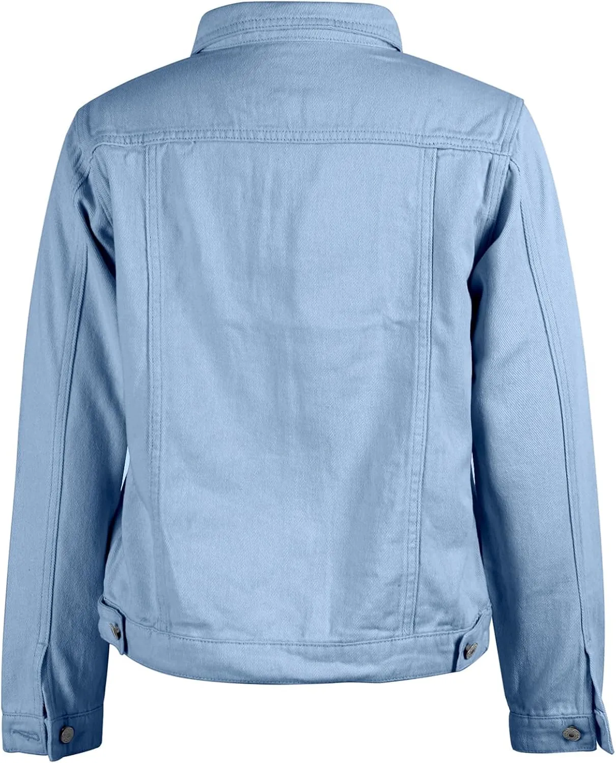 ZOCANIA Women's Cropped Denim Jackets Long Sleeve Button Up Jean Coat Slim Trucker Jacket Lightweight Fall Outwear Shacket